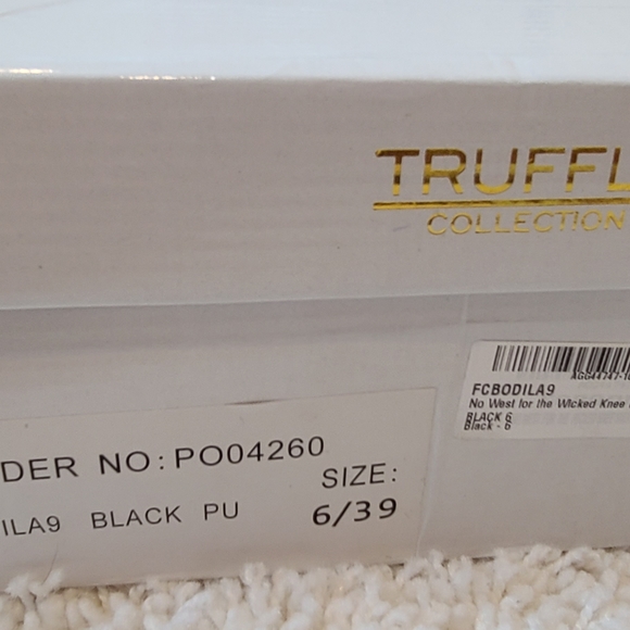 Nasty Gal Black Knee High Boots Sz 8 - Picture 10 of 11